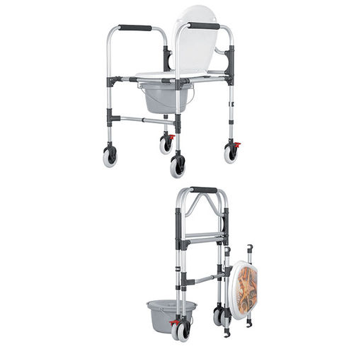 Chaise garde robe avec accoudoirs - FURBILITY - Allmobility - sur roulettes / avec seau / pour personne à mobilité réduite