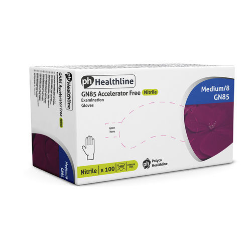 Gant en nitrile GN85 Polyco Healthline médical / non poudré / non