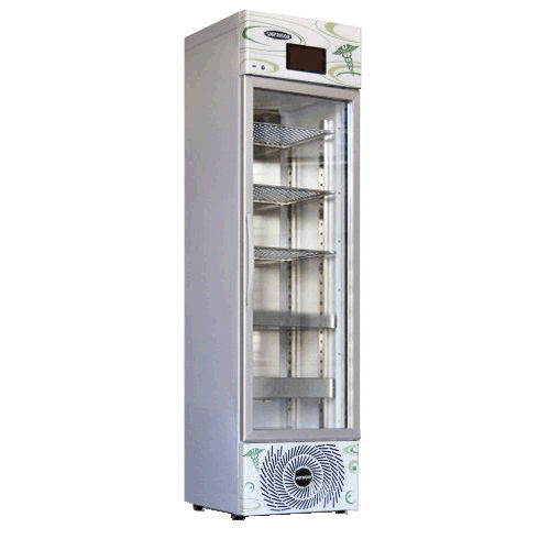Réfrigérateur médical - M-VPV 460 IoTty - unifrigor - de type armoire / 1 porte / avec porte en verre