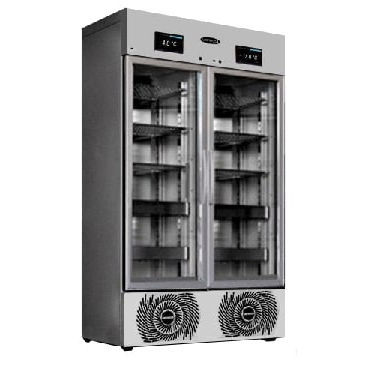 Congélateur de laboratoire - M-COMBI 650 VP+VN - unifrigor - de type armoire / 2 portes / avec porte en verre