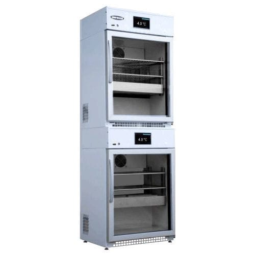 Réfrigérateur de laboratoire - M-COMBI 280 VP+VP IoTty - unifrigor - de type armoire / 2 portes / avec porte en verre