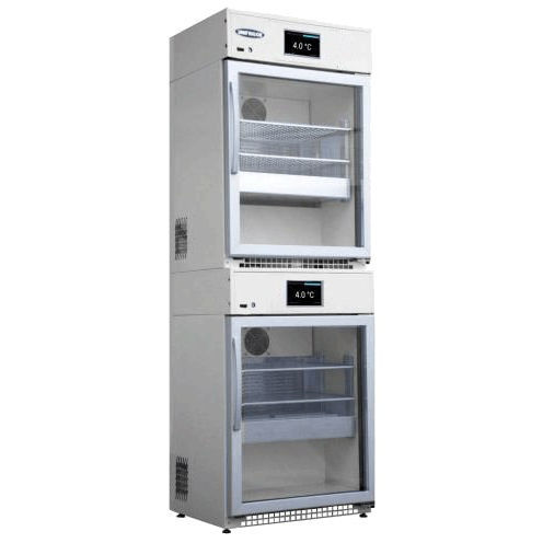 Réfrigérateur médical - M-COMBI 280 VP+VP IoTty - unifrigor - de type armoire / 2 portes / avec porte en verre