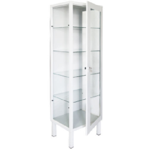 Armoire d'hôpital - Sté AMEL - avec porte / en métal / transparente