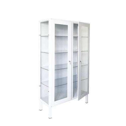 Armoire d'hôpital - Sté AMEL - avec porte / en métal / blanche