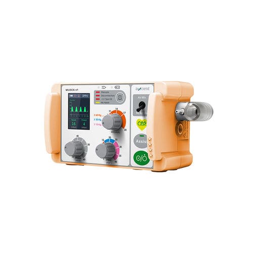 Ventilateur d'urgence - MUSCA x1 - aXcent medical - de transport / CPAP / en pression positive intermittente