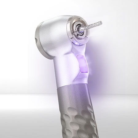 Pièce à Main Dentaire LED 1:5 Avec Fibre Optique - Contra-angle Vitesse Lente Pour Fraises 1.6mm