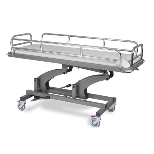 Chariot brancard de transport - OPTIMUS CARE 1 JR - Wesseling - hydraulique / électrique / à hauteur variable