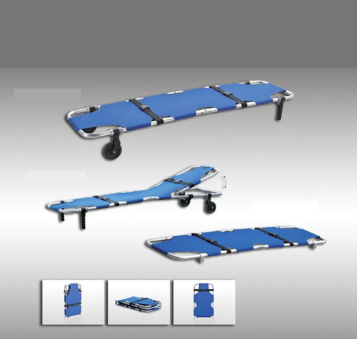 Brancard d'urgence - 1A1 - HYZMED Medical - pliable / sur roulettes / en aluminium