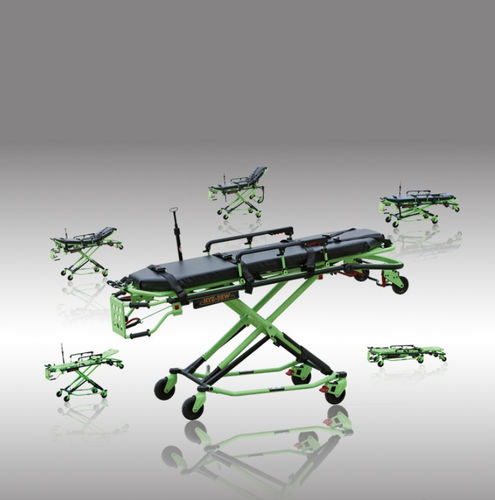 Brancard pour ambulances - 3EW - HYZMED Medical - sur roulettes / à hauteur variable / en aluminium