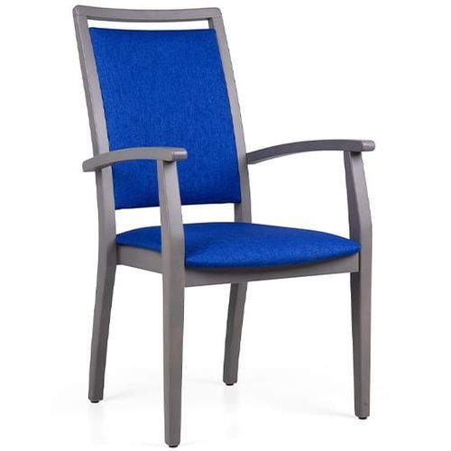 Chaise avec accoudoirs - FARO HIGH EMP CB - FENABEL - avec dossier haut / empilable