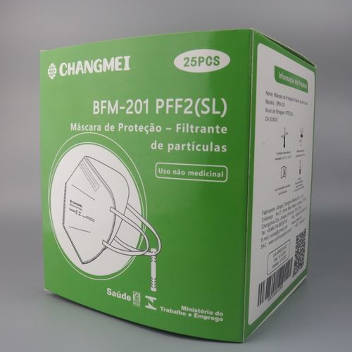 Masque de protection FFP2 - BFM-201 - Jiangsu Changmei Medtech - en tissu / demi-masque / blanc
