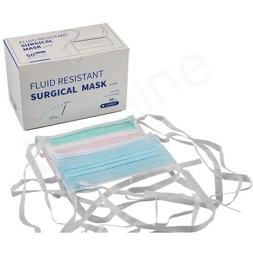 Masque chirurgical EN14683 - 15703F - Zhejiang Lanhine Medical Products - adulte / boîte de 50 / bleu