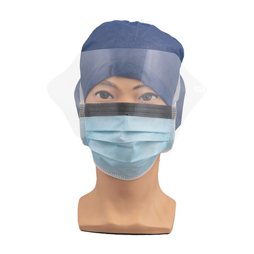 Masque chirurgical EN14683 - 15703G - Zhejiang Lanhine Medical Products - avec visière / adulte / boîte de 25