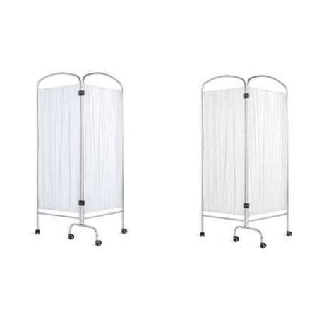 Paravent médical pliable - VL25X.10.BI.1204 - Valiamo - 2 panneaux / en acier inoxydable