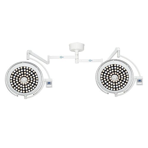 Scialytique plafonnier - FY-700+700A - Jiangsu Fuyou Medical - LED / 2 bras / avec panneau de contrôle