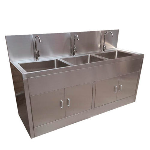 Lavabo chirurgical 3 stations - FY-068 - Jiangsu Fuyou Medical - en acier inoxydable