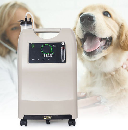 Concentrateur d'oxygène vétérinaire - OLV-10S - Olive - sur roulettes / portable / 1 réservoir