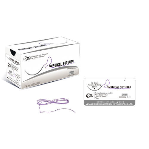 Fil de suture résorbable - Jiangsu Huida Medical Instruments - chirurgie générale / 11-0 / 10-0