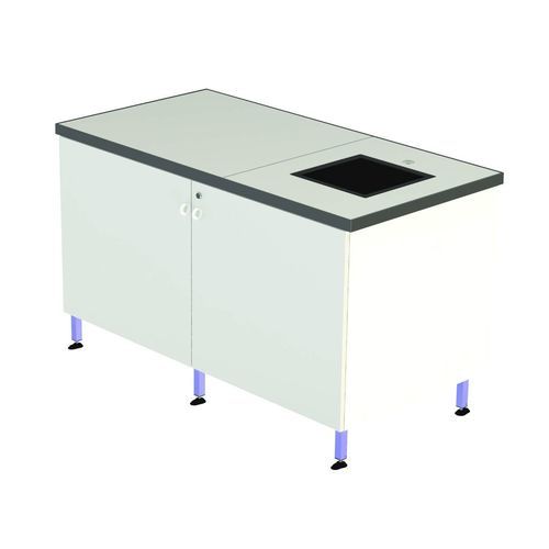 Armoire de laboratoire - 79018 series - JEULIN - avec évier / avec porte / 2 portes