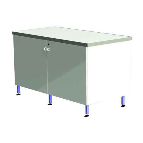 Armoire de laboratoire - 79017 series - JEULIN - avec étagère / avec porte / blanche