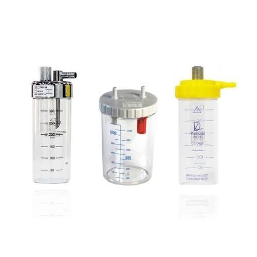 Bocal d'aspiration pour fluides corporels - DZ Medicale   - en verre / autoclavable
