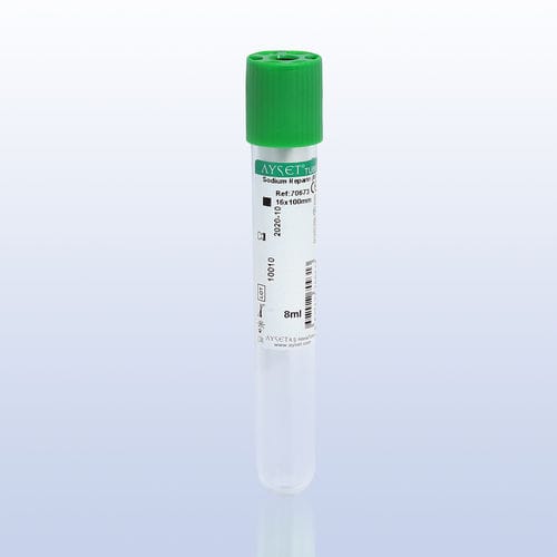 Tube de prélèvement de laboratoire - 70069 - AYSET TIBBI ÜRÜNLER VE PLASTIK TEKSTIL ELEKTRONIK GIDA TEMIZLIK MADDELERI SAN AS - cylindrique / de sang total / en plastique