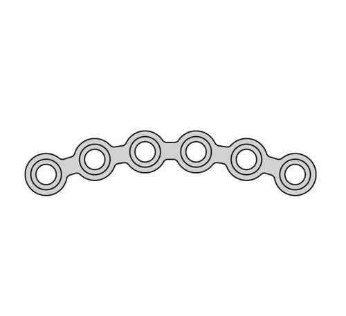 Plaque de compression maxillo-faciale - A110 03 35 series - Aysam Orthopaedics - verouillée / métallique