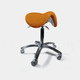 tabouret pour cabinet médical / à hauteur variable / sur roulettes / en forme de selle
