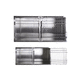 cage vétérinaire modulaire / 2 compartiments / en acier inoxydable