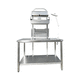 table de conditionnement d'instruments médicaux / à hauteur variable / en acier inoxydable