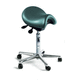 tabouret pour établissement de santé / à hauteur variable / en forme de selle / vert