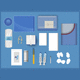 kit médical de pose de cathéter / interventions vasculaires / stérile