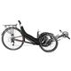 tricycle couché à pédales / adulte / en aluminium / noir