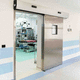 porte d'hôpital / de laboratoire / pour l'industrie pharmaceutique / coulissante