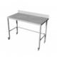 table de travail / rectangulaire / sur roulettes / en acier inoxydable