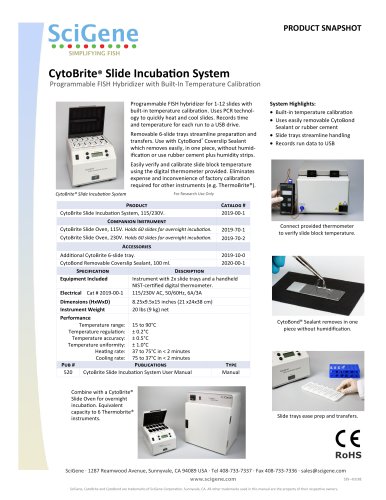 CytoBrite® Slide IncubaƟon System