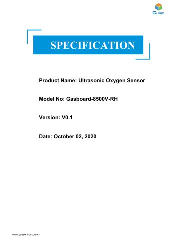 Ultrasonic oxygen sensor Gasboard 8500V-RH technical specification