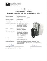 EU Declaration of Conformity Model 9DP * Ambient Dose Ion Chamber Survey Meter