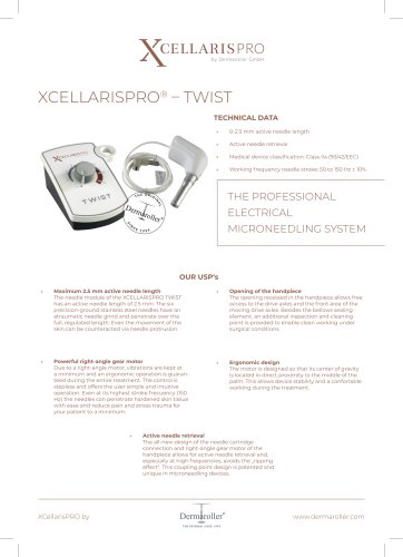 NEW XCellarisPRO Twist microneedling device