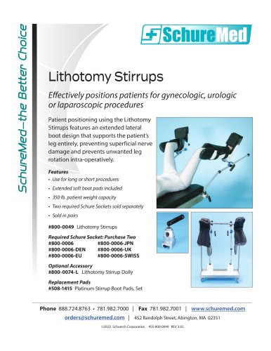 Lithotomy Stirrups