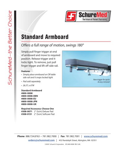 Standard Armboard Sell Sheet