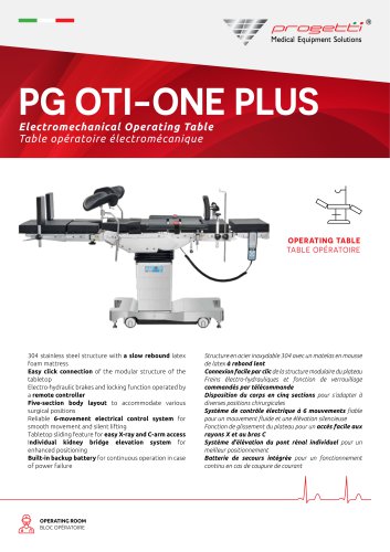 Table d'opération universelle PG OTI-ONE PLUS