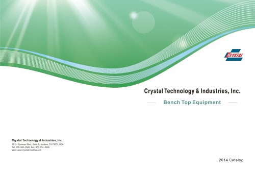 Bench Top Equipment Catalog