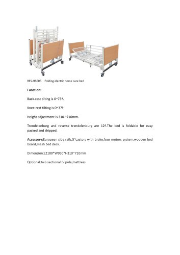 Folding Electric Homecare Bed BES-HB005
