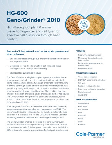 HG-600 GenoGrinder®