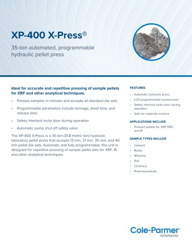XP-400 X-Press XRF Pellet Press