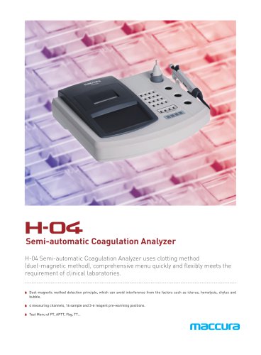 H-04 Semi-Auto Coagulation Analyzer