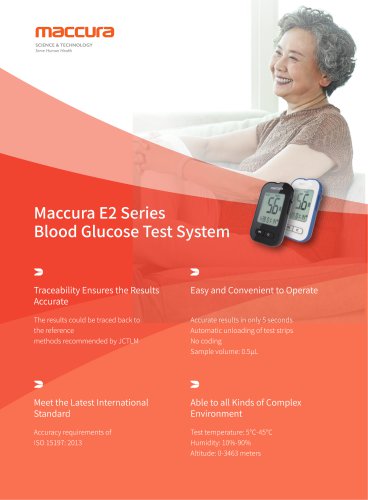 Maccura E2 Series Blood Glucose Test System