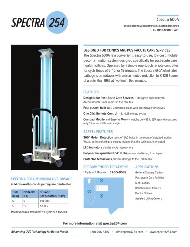 Spectra 600A Mobile Room Sanitizing System