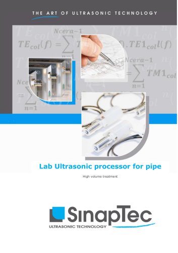 Lab Ultrasonic processor for pipe